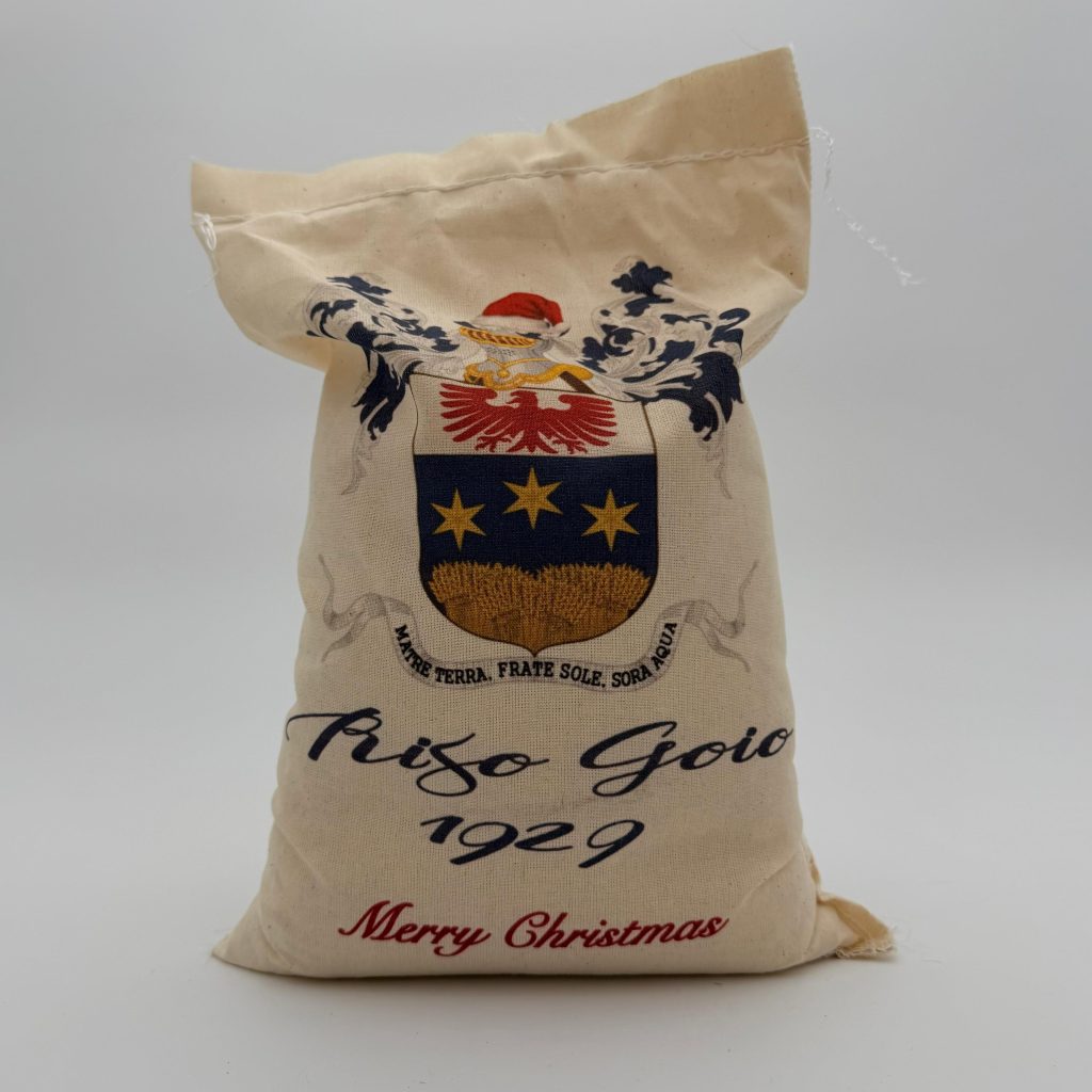 Riso S.Andrea di Baraggia Biellese e Vercellese DOP - Sacchetto Natale in tela